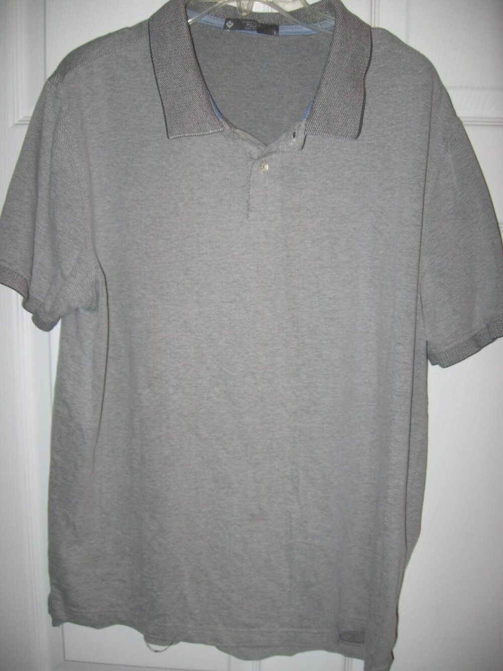 Member's Mark Gray Stretch Cotton Polo Shirt Men's Size Large